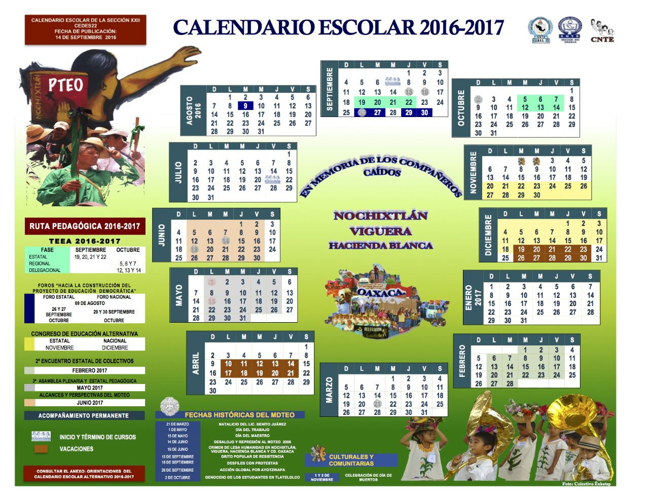 CNTE Presenta Su Calendario Escolar En Oaxaca NVI Noticias CNTE Presenta Su Calendario Escolar En Oaxaca NVI Noticias