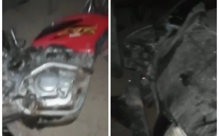 Moto dañada