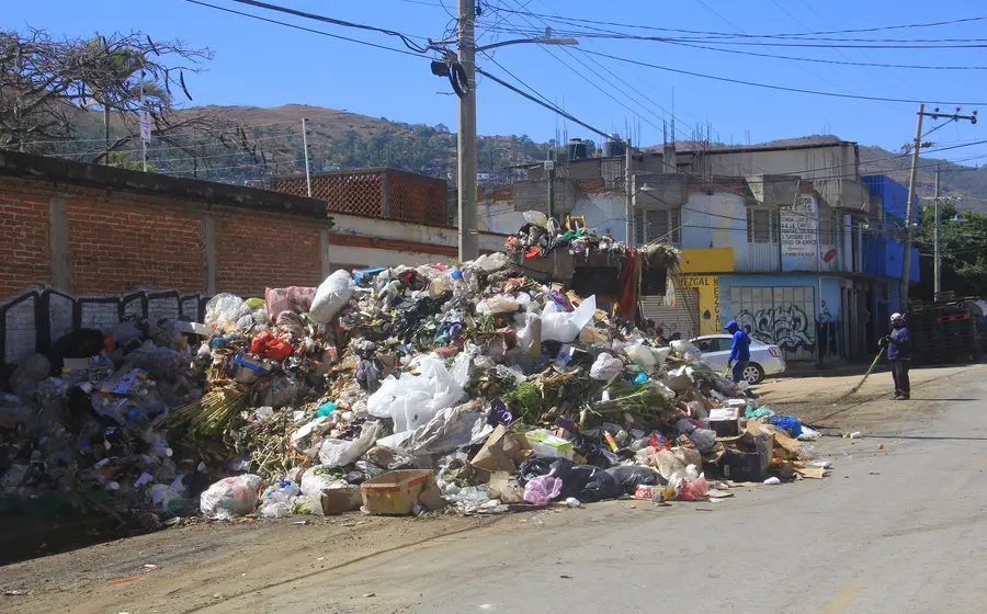 Basura acumulada en las calles