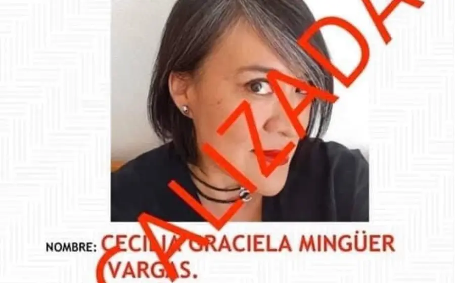 Cecilia Mingüer localizada