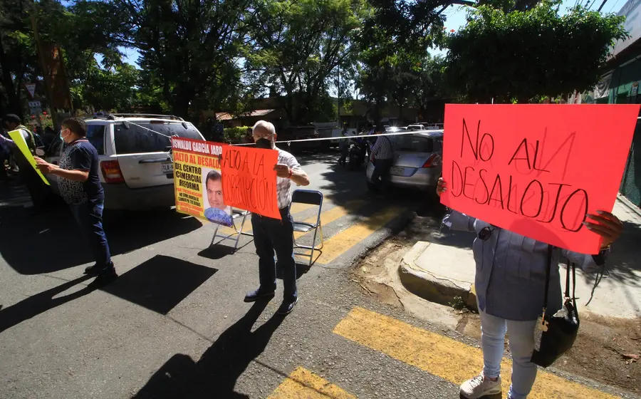 Mercaderes protestando