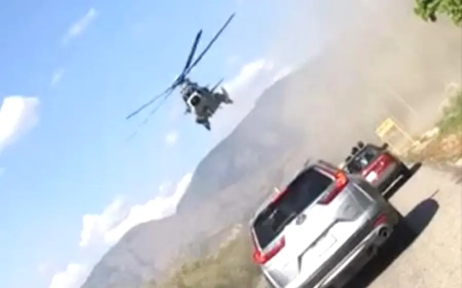 Helicóptero en operativo contra narcos