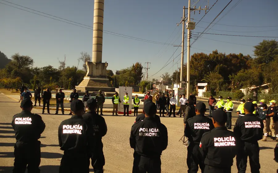 Policías en Tlaxiaco
