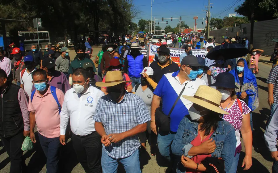 Integrantes del magisterio de Oaxaca