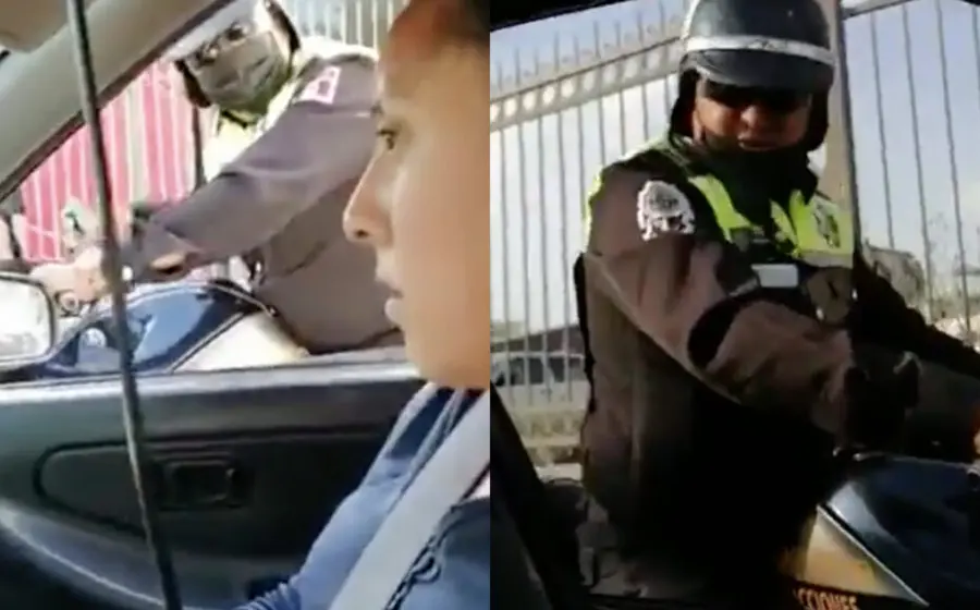 El uniformado amagó con llevar al conductor al corralón, pese a no ser oficial de vialidad, sino municipal. 