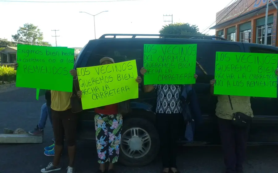 Protesta de vecinos en Huajuapan