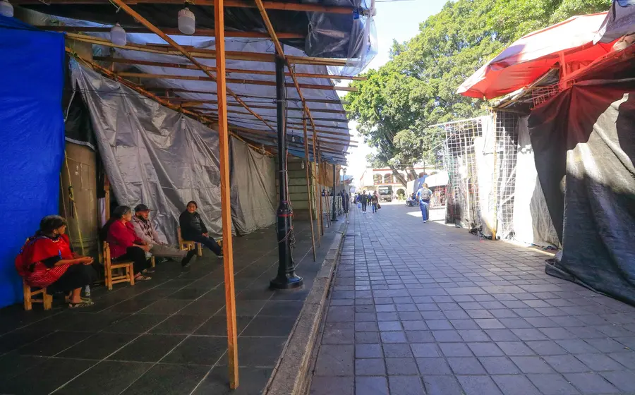 Puestos en el zócalo