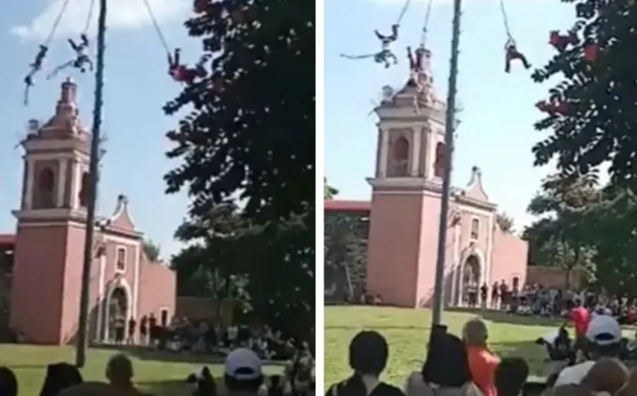 El accidente ocurrió durante los festejos previos a la celebración de los fieles difuntos, frente al templo de Huaquechula.