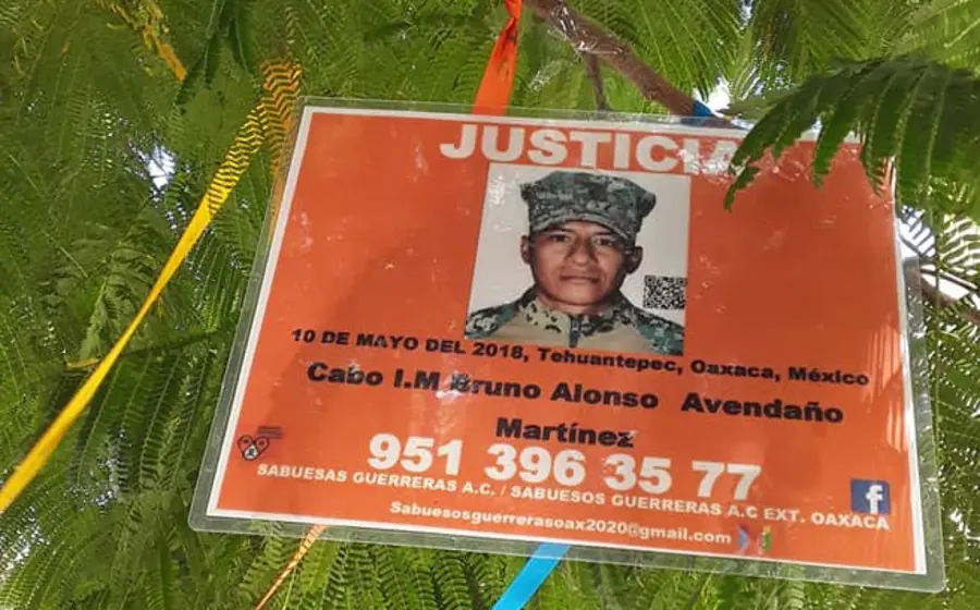 Con la colocación del árbol de la esperanza, familiares de personas desaparecidas mantienen activa la exigencia de búsqueda y el regreso a casa de sus seres queridos. (Sabuesas Guerreras Oaxaca) 