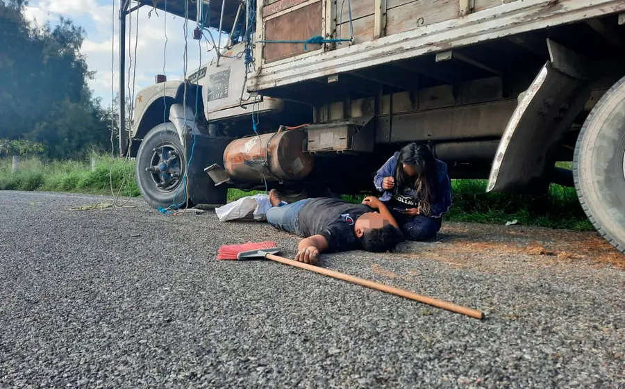 La dantesca escena donde la mujer le suplicaba a su pareja que no la dejara. 