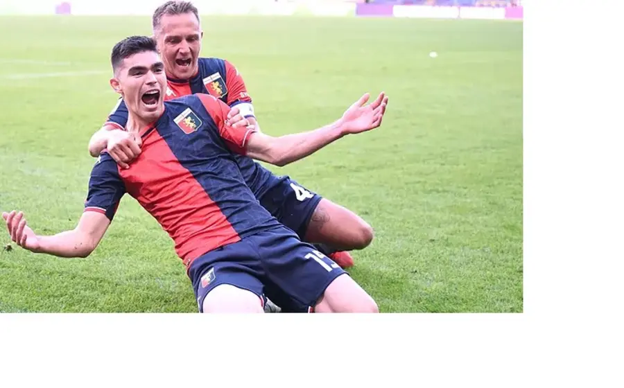 Johan Vásquez festejando