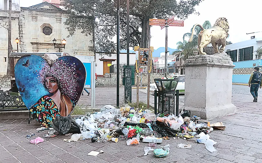  La acumulación de basura se pudo ver en el Paseo Juárez El Llano.