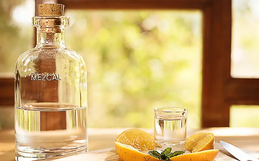El mezcal, una bebida espirituosa. 