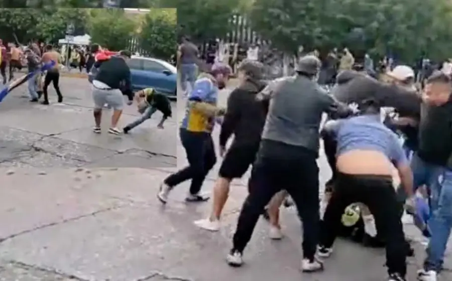 Un grupo de 10 hombres le cae encima a seguidor del América, lo patean y golpean hasta el cansancio. 