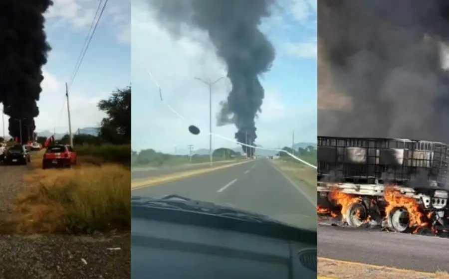 En videos publicados en redes sociales se observa una enorme columna de humo que alcanzó varios metros de altura y que provocó pánico en los conductores que transitaban por ahí.