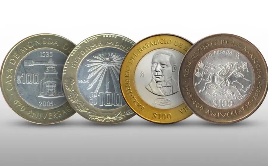 Monedas conmemorativas de 100 pesos