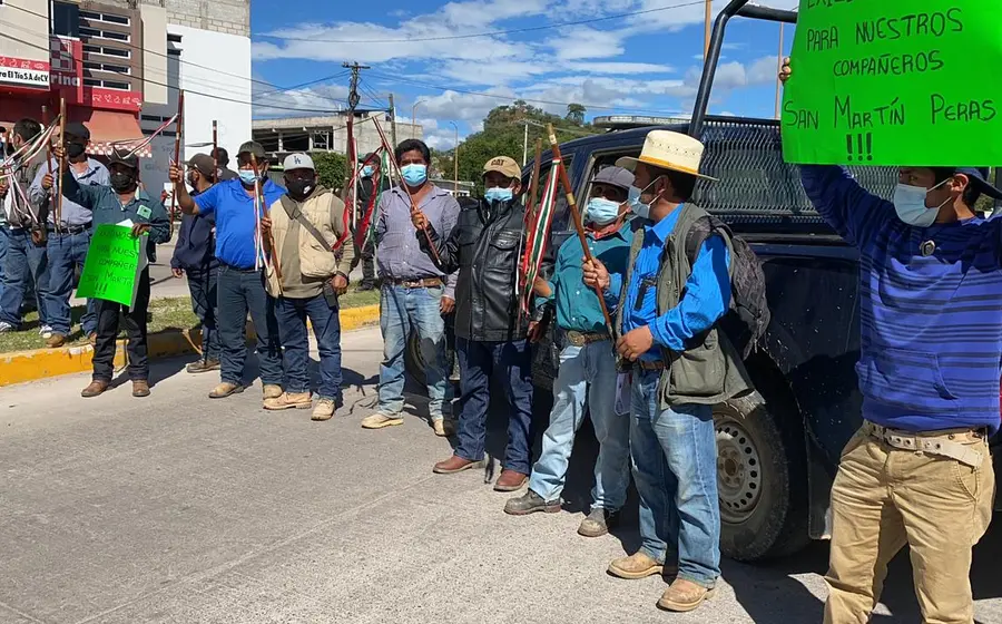  La comunidad de San Martín Peras pide justicia.