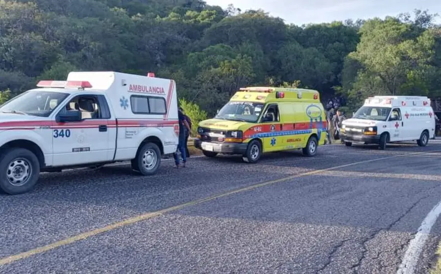 Ambulancias sobre carretera.