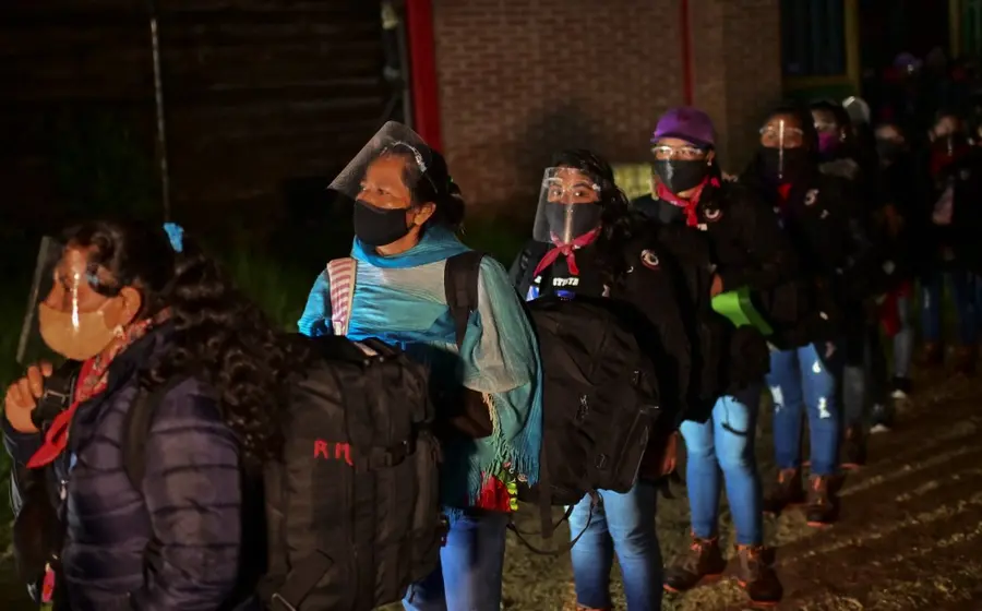 El convoy zapatista saldrá de Chiapas hacia Veracruz y luego a Puebla, para arribar a Ciudad de México en un lapso de entre 12 y 15 horas, según los organizadores. (AFP)