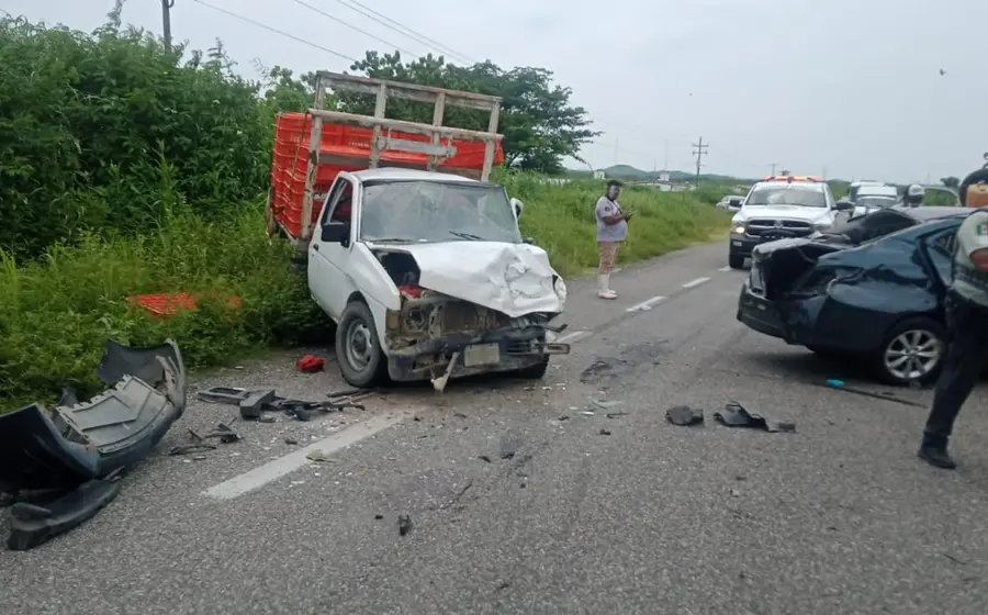 La camioneta involucrada en el accidente. 