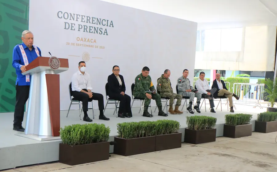 AMLO en su conferencia matutina desde Oaxaca