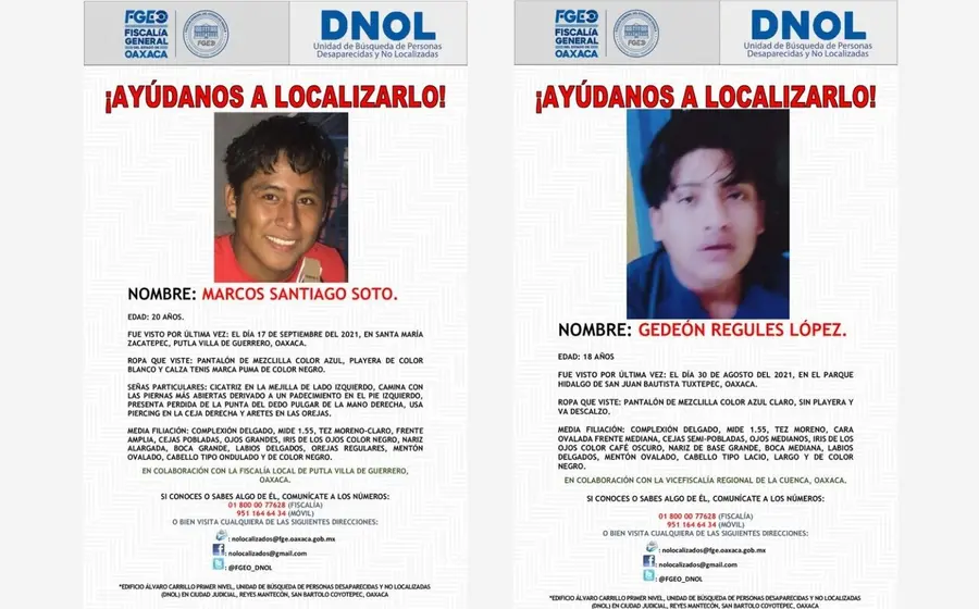 Carteles de personas desaparecidas