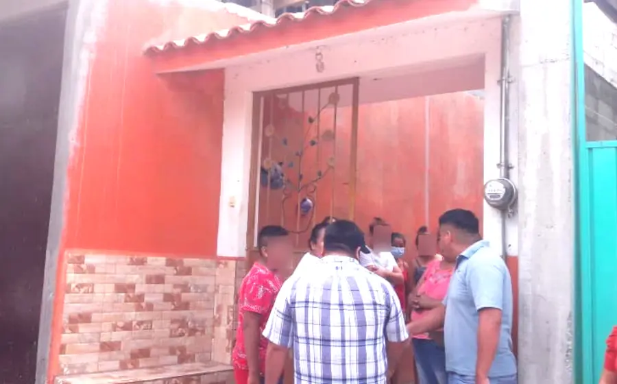 Fachada de la casa atacada en Juchitán