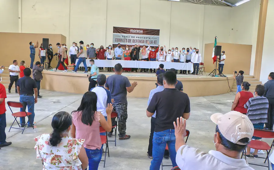 Evento de militantes del partido Morena