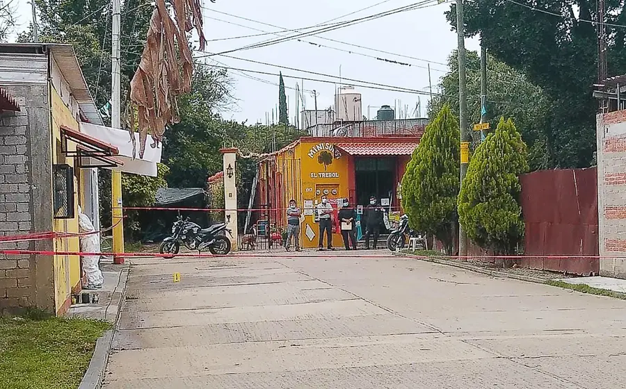 Área acordonada por feminicidio en Oaxaca