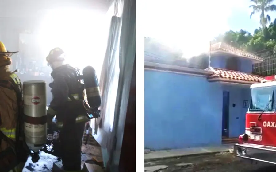 Los “tragafuego” en pocos minutos lograron controlar el fuego.