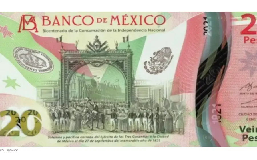 Nuevo billete de 20 pesos en México