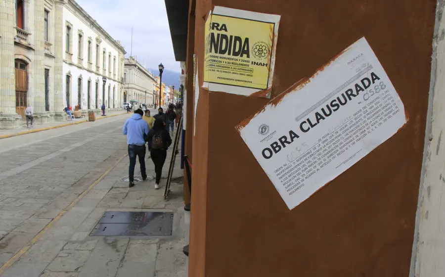 Inmuebles de Oaxaca clausurados