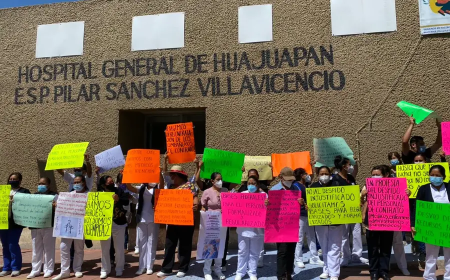 Personal médico protesta