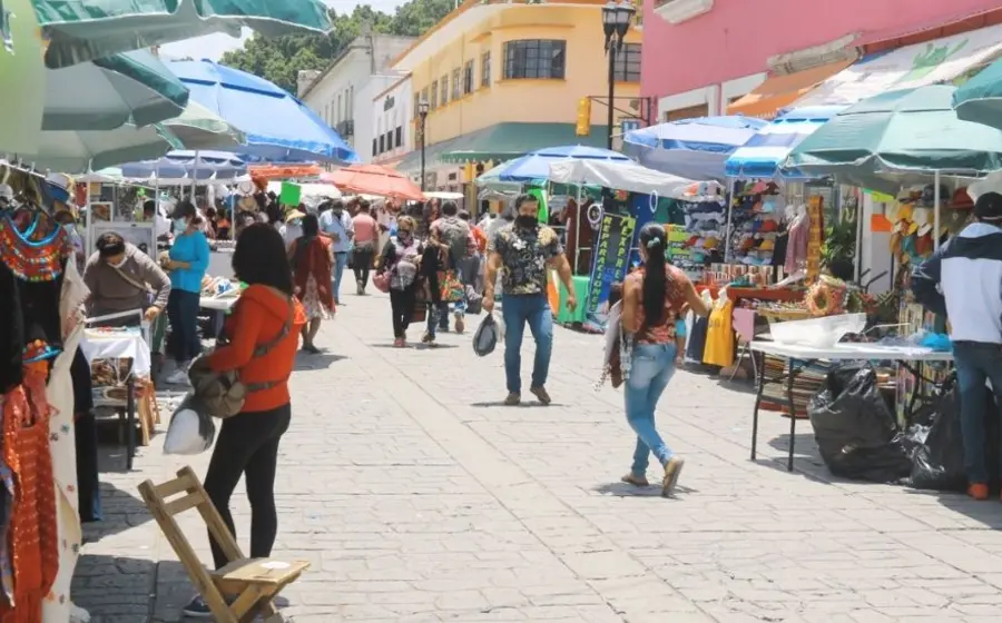 Puestos de vendedores de ambulantes de Oaxaca