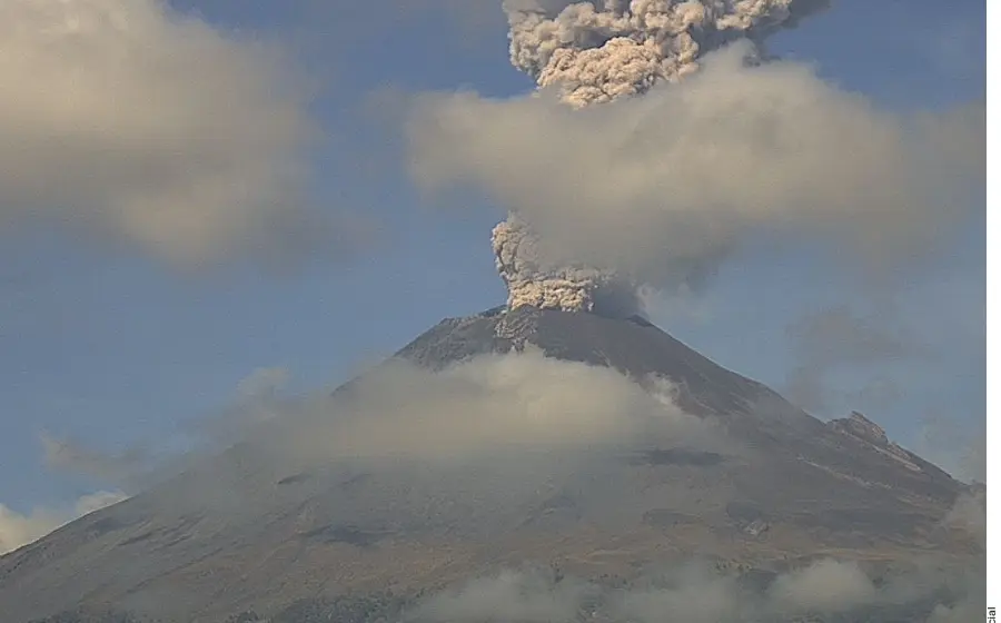 Explosión volcán Popocatépetl