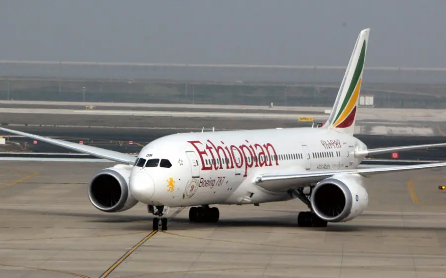 Avión de la aerolínea Ethiopian Airlines