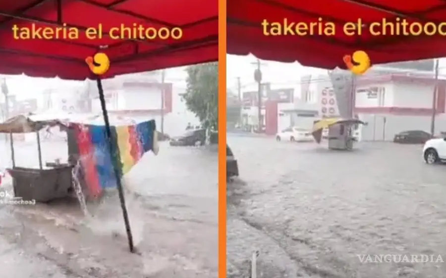 Taquería es arrastrada por la corriente