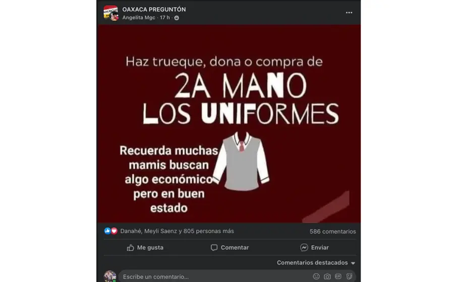 Intercambian uniformes escolares