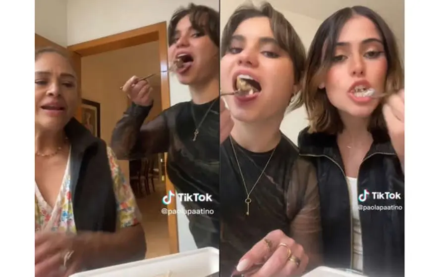 La pareja se armó con tenedor y cuchillo para comenzar su experiencia culinaria con las gorditas.