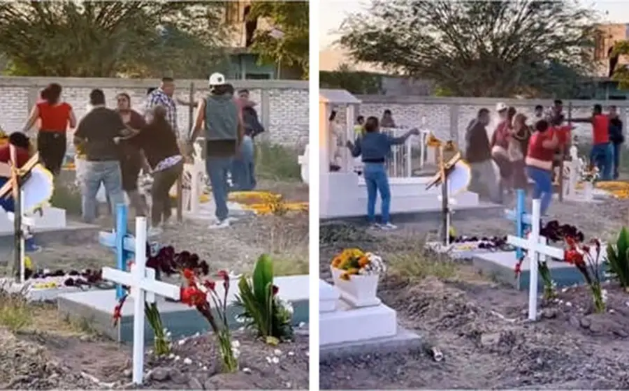 En medio de la trifulca se puede ver a una mujer que tomó varias piedras y las lanzó a uno de los hombres dándole en pleno rostro.