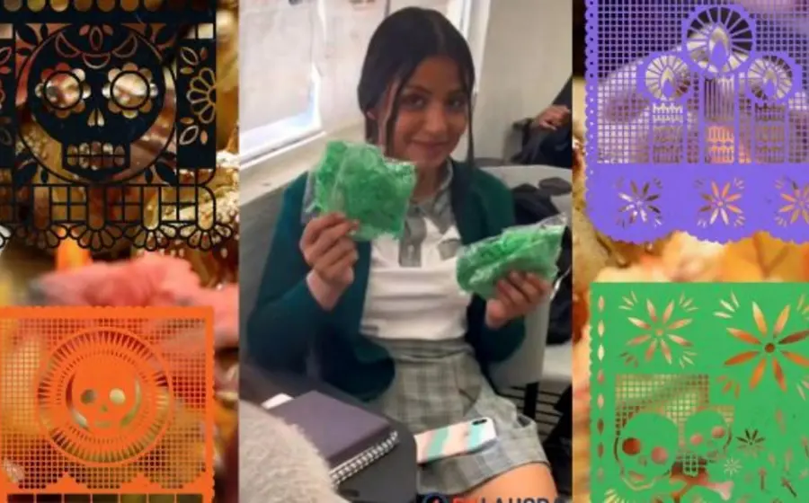 Como cuando le pides a tus alumnos papel picado para el altar, pero se te olvida que tienes una alumna colombiana recién llegada.