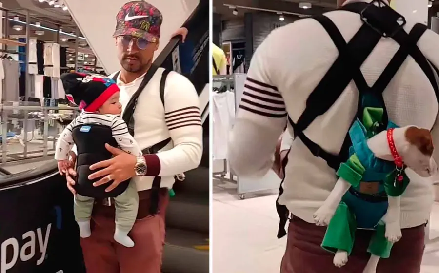 papa-con-hijo-y-perrito