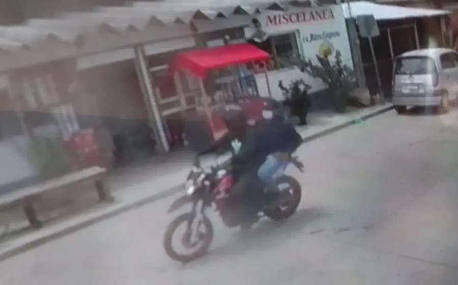 Moto implicada en el robo
