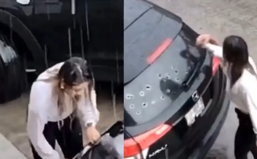 mujer-vandalismo-auto-negro