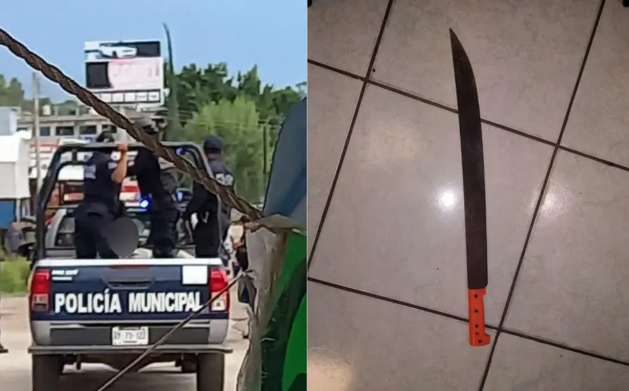 policia-machete