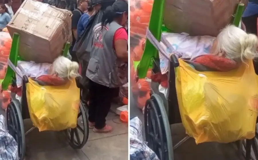 colocan_cajas_encima_abuela_silla_ruedas