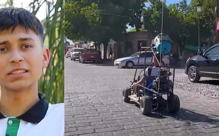 Rosvel en su vehículo