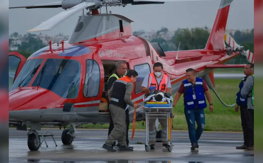 Trasladados en helicópteros 