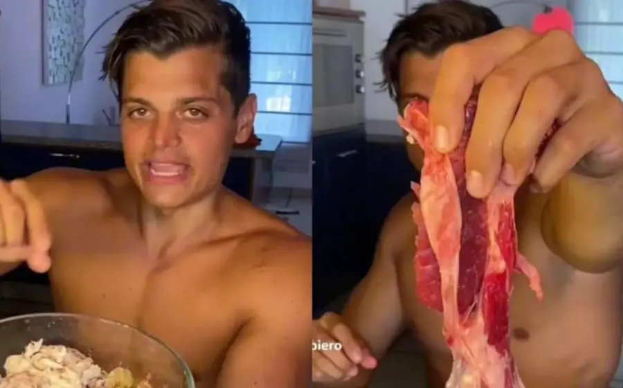 se_graba_comiendo_carne_cruda