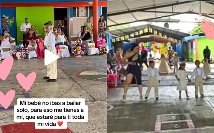 Mamá baila con su hijo
